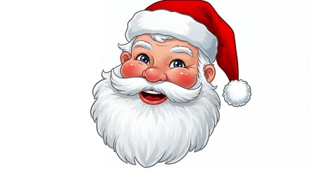 Smiling santa claus cartoon illustration