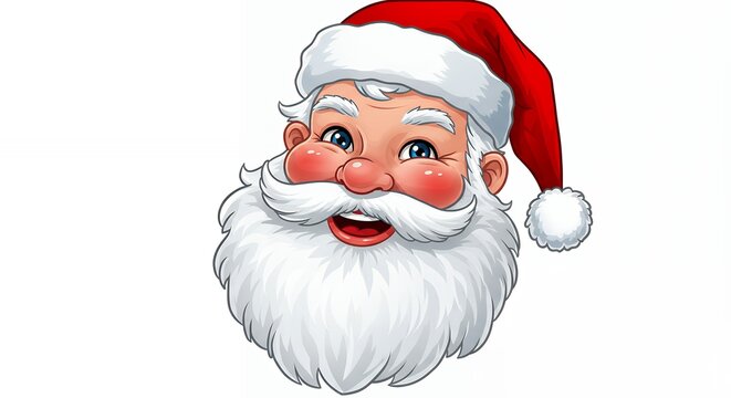 Smiling santa claus cartoon illustration - Powered by Adobe