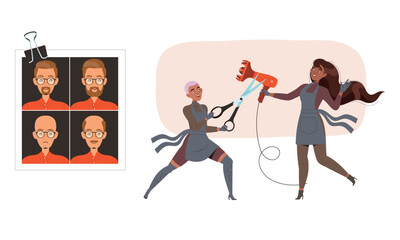 A Dynamic Action Scene Featuring Characters Engaged in Intense Combat and Battle