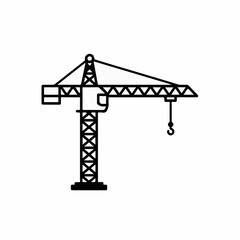 Tower Crane Construction Icon