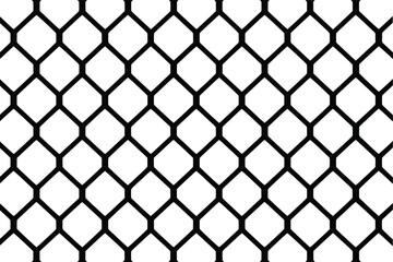 Fototapeta premium Seamless black chain link fence pattern background
