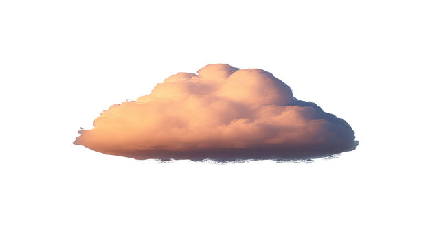 A large, soft, peach-colored cumulus cloud against a black background.  Its edges are slightly pixelated - Powered by Adobe