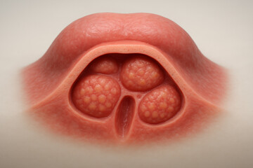 Fototapeta premium Close-up of Tonsils and Soft Palate - Illustration