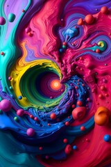 Professional Exceptional Chaos Swirling Colors