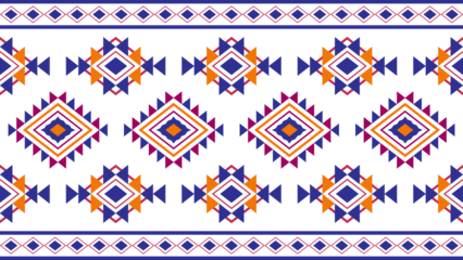 Ethnic pattern, Aztec native tribe seamless pattern, Native American fabric, geometric pattern, colorful design, design for print, textile, background, vector.