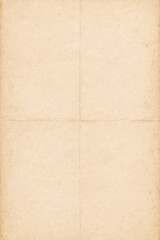 Vintage cream paper texture with soft fold lines, aged antique surface background ideal for retro projects, old documents, and historical designs.