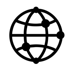 Vector art of global network icon for connection concept