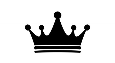 Black crown silhouette graphic