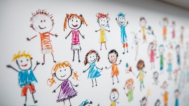 Kindliche Darstellung von Vielfalt