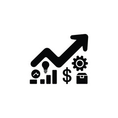 Business growth and financial success iconography