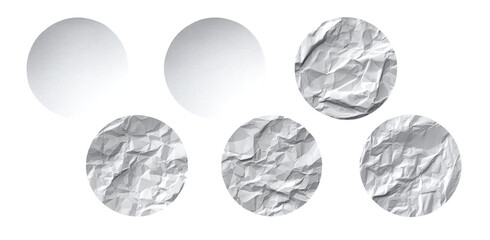 Naklejka premium Circular shapes; some smooth, some wrinkled