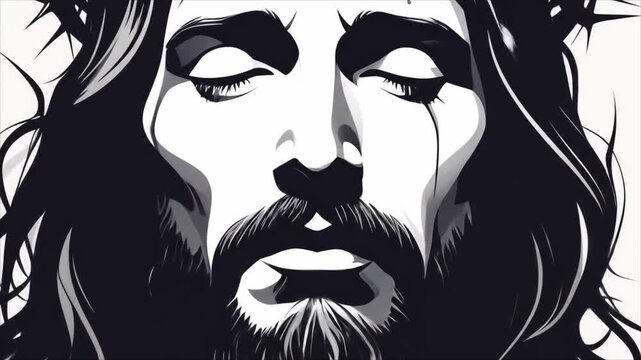 Jesus christ portrait illustration