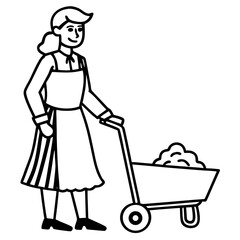 Girl with shopping cart