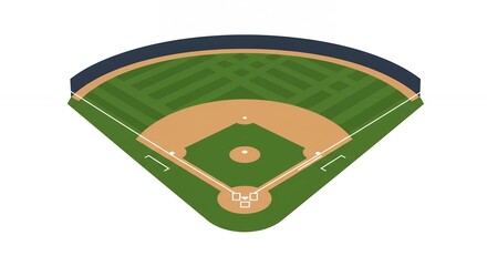 Baseball field overhead view