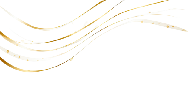 Abstract gold wavy lines on black background with speckled texture - Powered by Adobe