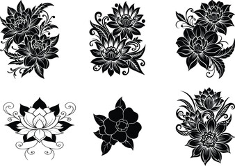 flowers set vector 