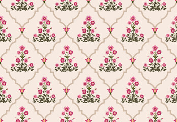 Vector Hand drawn colourful geometric flowers Motifs African boho paisley, seamless patterns with floral for fabric Ethnic Indian Pattern, textiles, clothing, wrapping paper, backdrop, banner.
