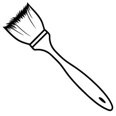 Brush for painting, paint brush isolated on transparent background