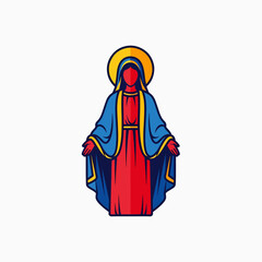 Fototapeta premium Iconic Religious Figure Depicting Divine Grace and Spiritual Serenity