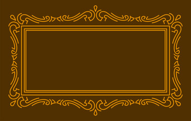 Line curl frame. Modern decorative linear background.