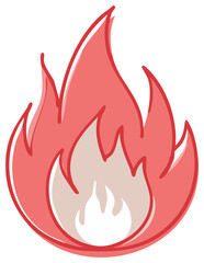 Stylized Red Fire Flames Illustration Blazing Heat Design for Icons and Graphics