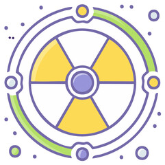 Icon of a Radioactive Hazard Warning Symbol