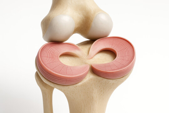 Knee joint with meniscus Illustration - medical visualization, educational material [Illustration]