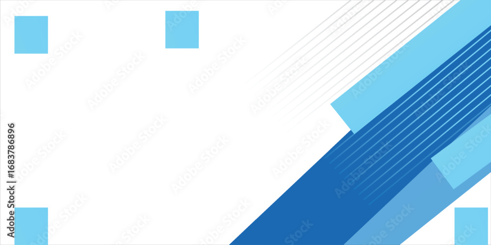 Aufkleber vector blue abstract geometric background with gradient rectangle and line stripes on white backgrou
