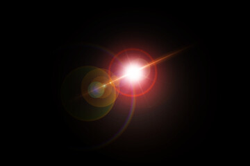 Bright Golden Sun Flare for Photography