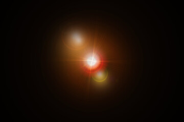 Shiny Golden Light Flare Overlay