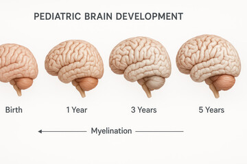 Pediatric Brain Development Stages: Birth to 5 Years - Illustration