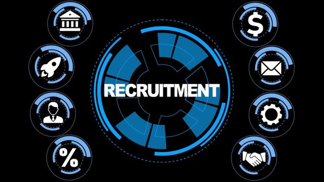 Set of 8 recruitment icons vector