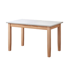 Fototapeta premium Modern wooden dining table isolated on transparent background