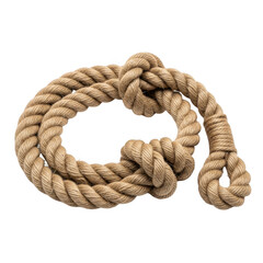 Obraz premium Thick natural fiber rope isolated on transparent background transparent background