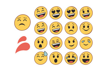 Emoji big set. Vector