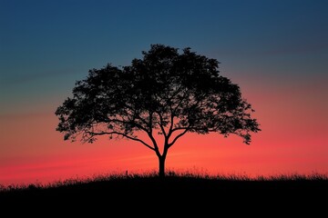 Tree Silhouette During Sunset