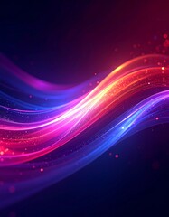 Fototapeta premium Abstract vibrant glowing waves