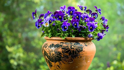 Vibrant Violets Terracotta Pot 