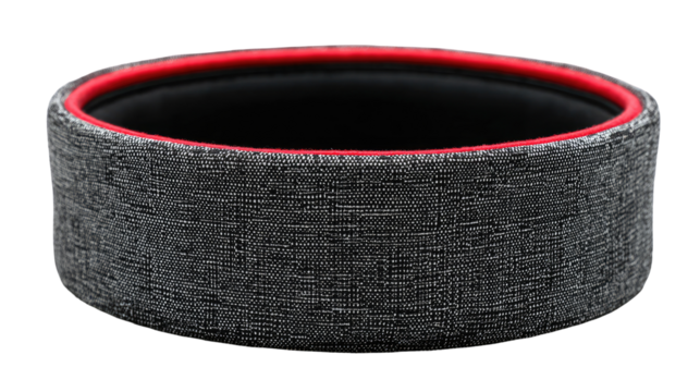 Gray exercise ring with red trim