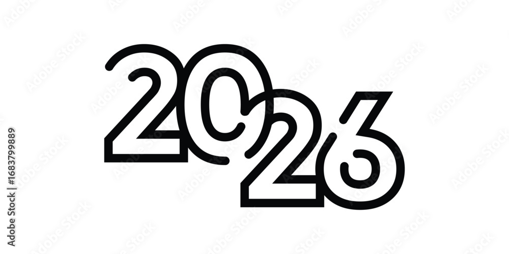 Poster 2026 design element with modern and creative concept style
