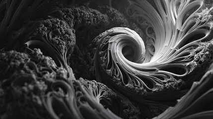 Abstract fractal patterns and shapes. Infinite universe..Mysterious psychedelic relaxation pattern. Dynamic flowing natural forms. Sacred geometry.Mystical spirals.