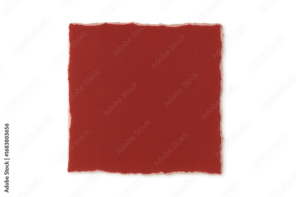 Aufkleber red torn paper with a transparent background creates a versatile blank space, perfect for adding tex