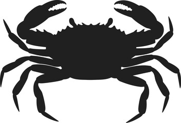 Silhouette of a majestic crab on a clean canvas vector