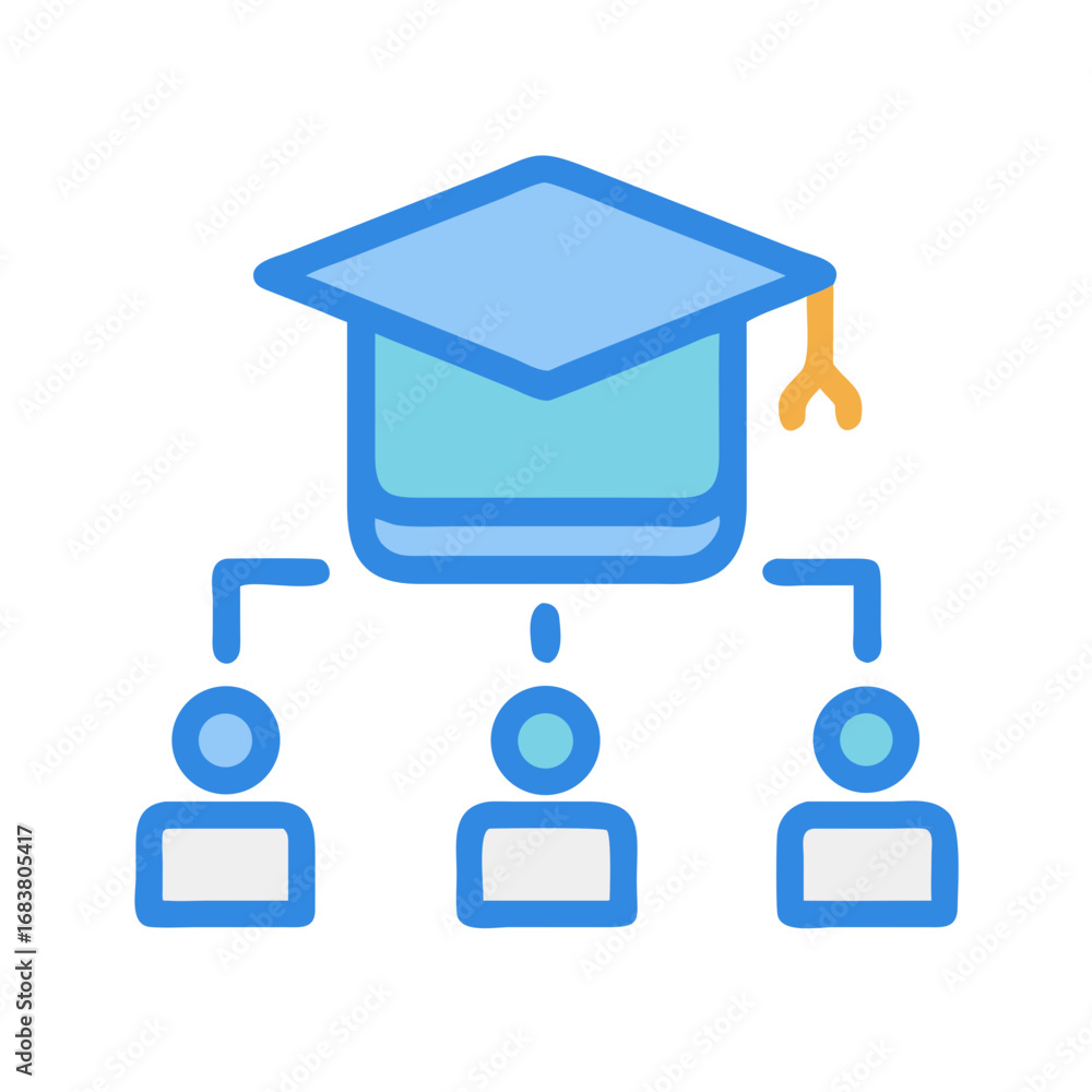 Poster symbolic representation of educational hierarchy and mentoring relationships