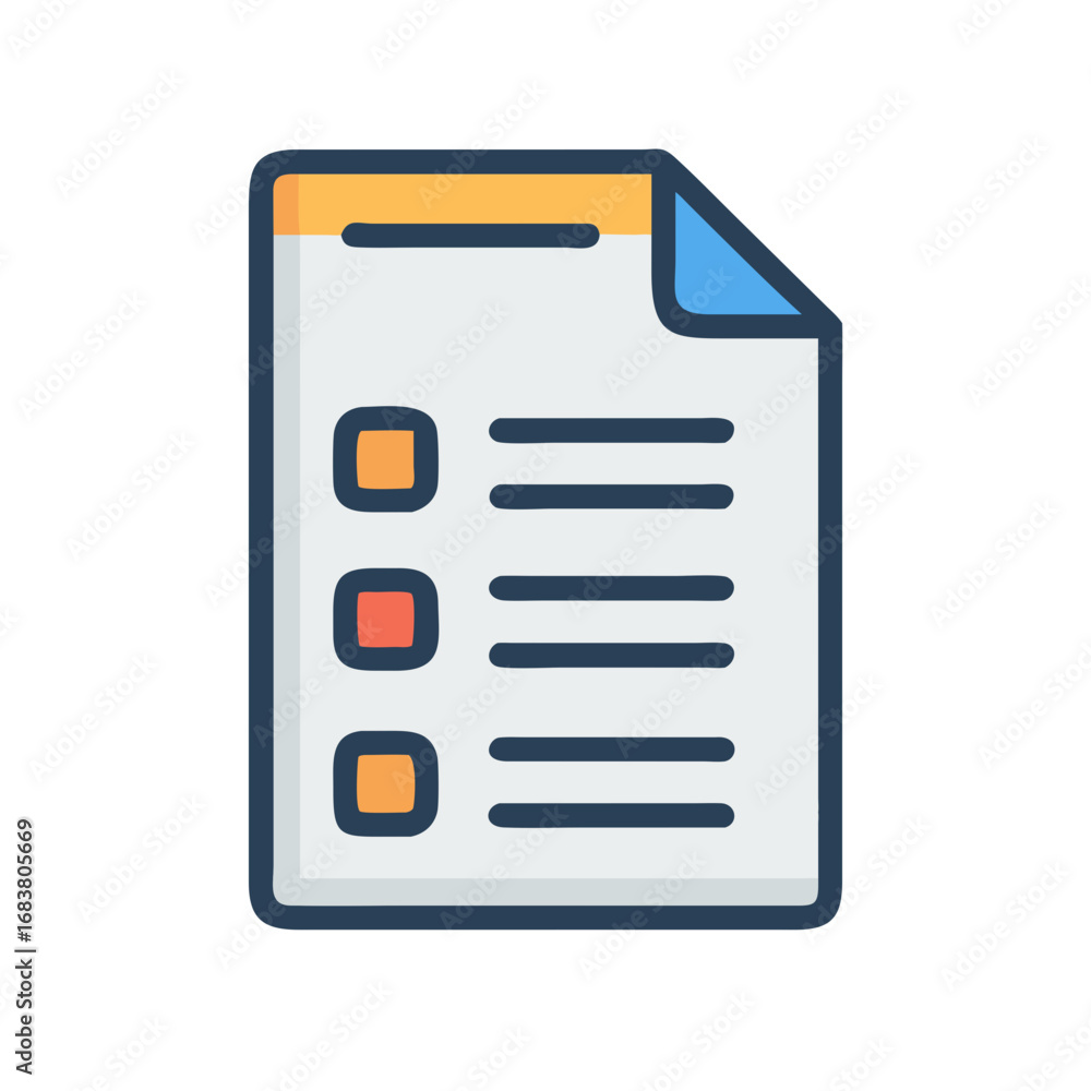 Poster simple to-do list icon for business task management