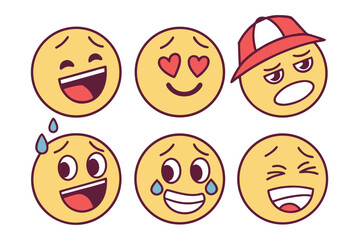 Emoji big set. Vector