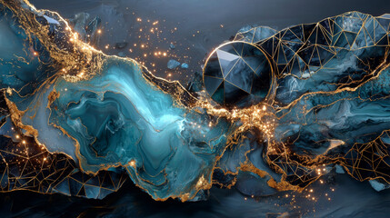 Beautiful abstract background. Acrylic paints. Marble texture. Contemporary art.