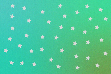 Sparkling teal and green holographic background with tiny stars