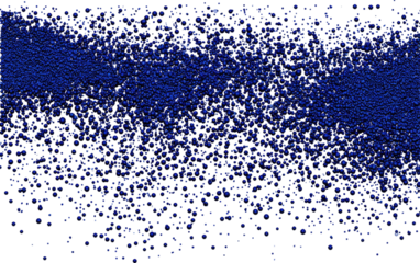 Deep indigo, dense cluster of tiny, textured shapes, creating a textured, cosmic-like effect