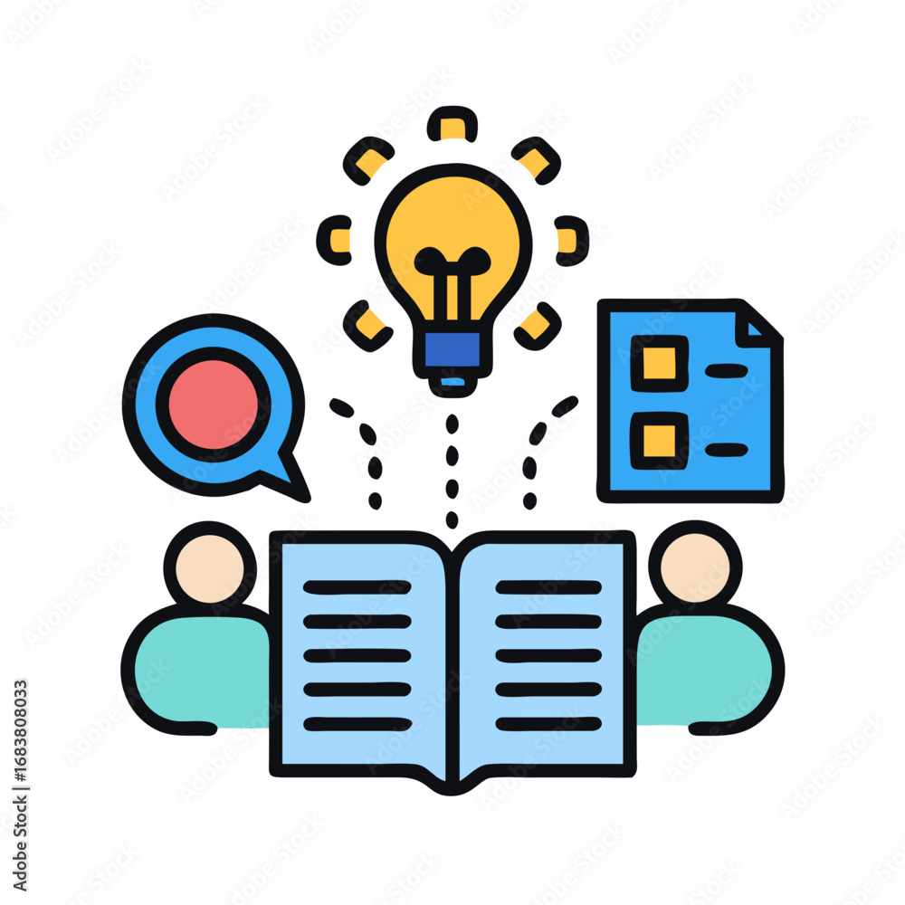 Poster collaborative learning and idea generation from a book